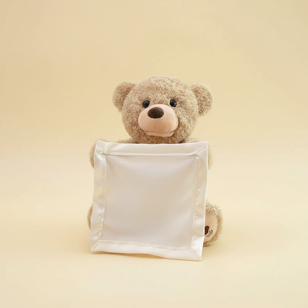 Tummy Time Toy Interactive Plush Toy Rattle Mirror Activity - Image 2
