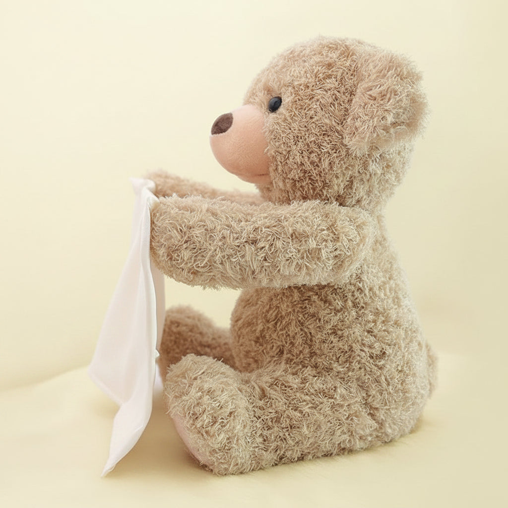 Tummy Time Toy Interactive Plush Toy Rattle Mirror Activity - Image 5