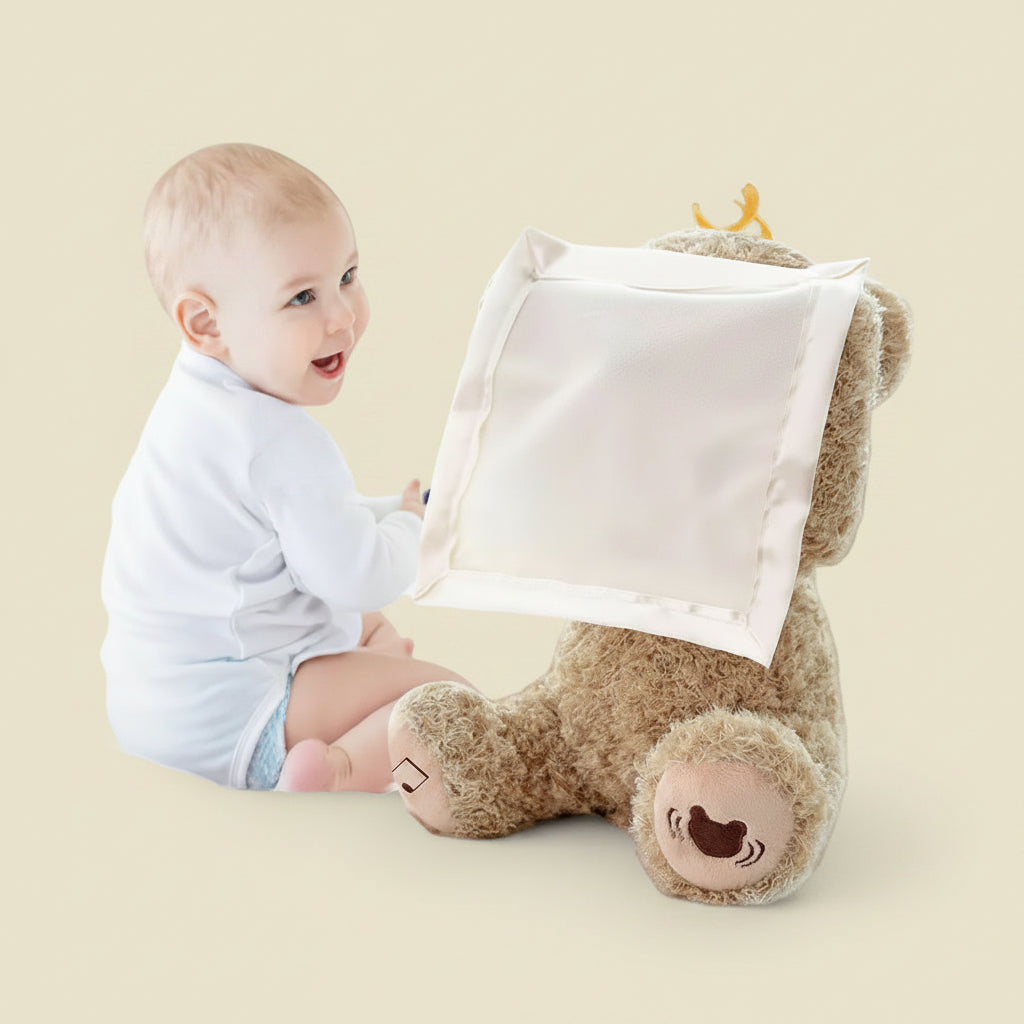 Tummy Time Toy Interactive Plush Toy Rattle Mirror Activity - Image 6