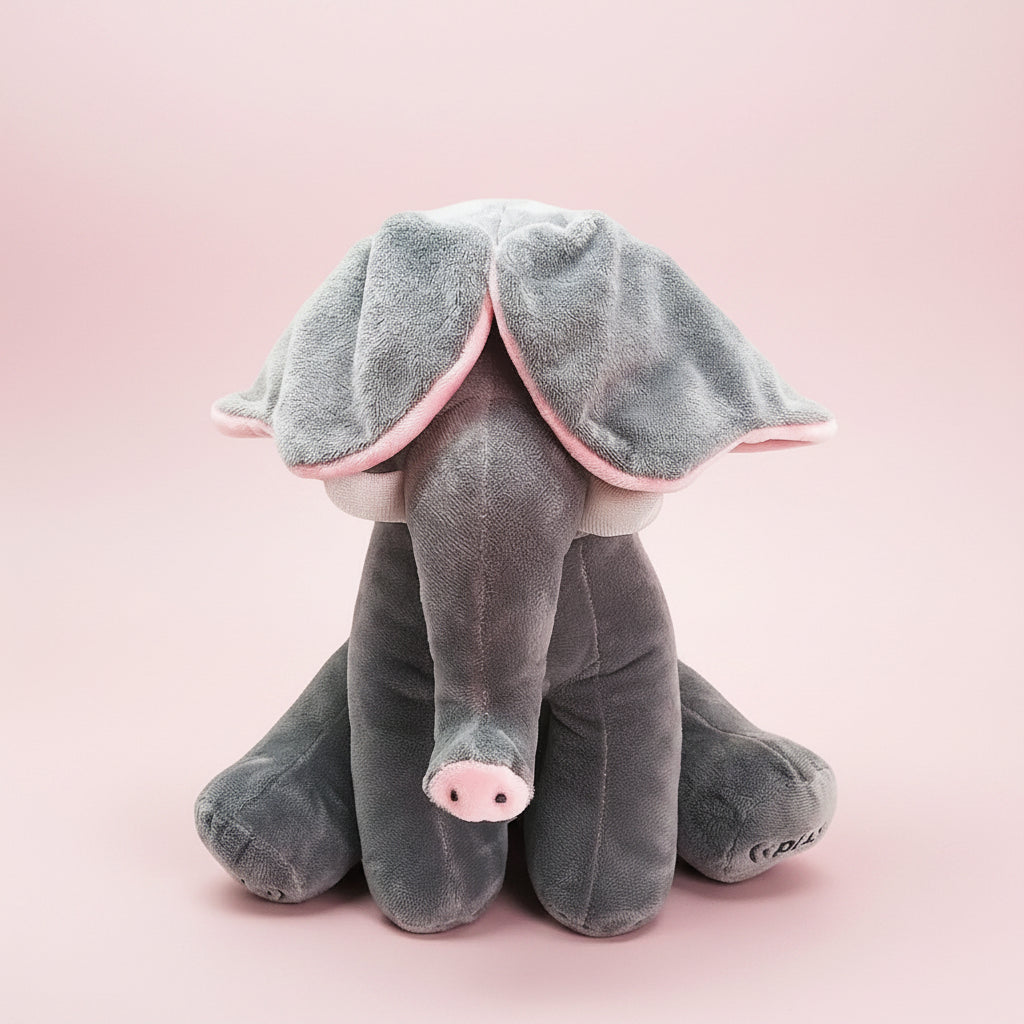 Tummy Time Toy Interactive Plush Toy Soft Plush Elephant - Image 3