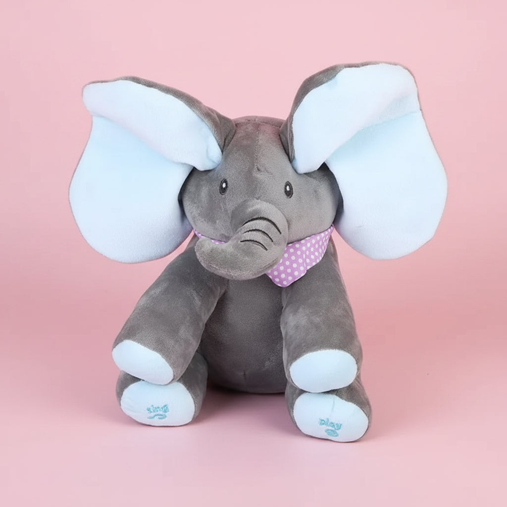 Tummy Time Toy Interactive Plush Toy Soft Plush Elephant - Image 5