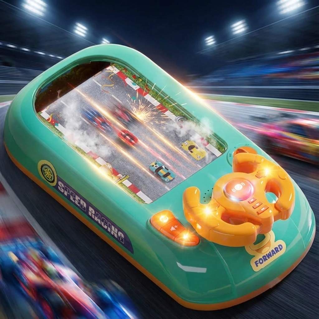 Kids Racing Game Toy Interactive Steering Wheel Driving Challenge