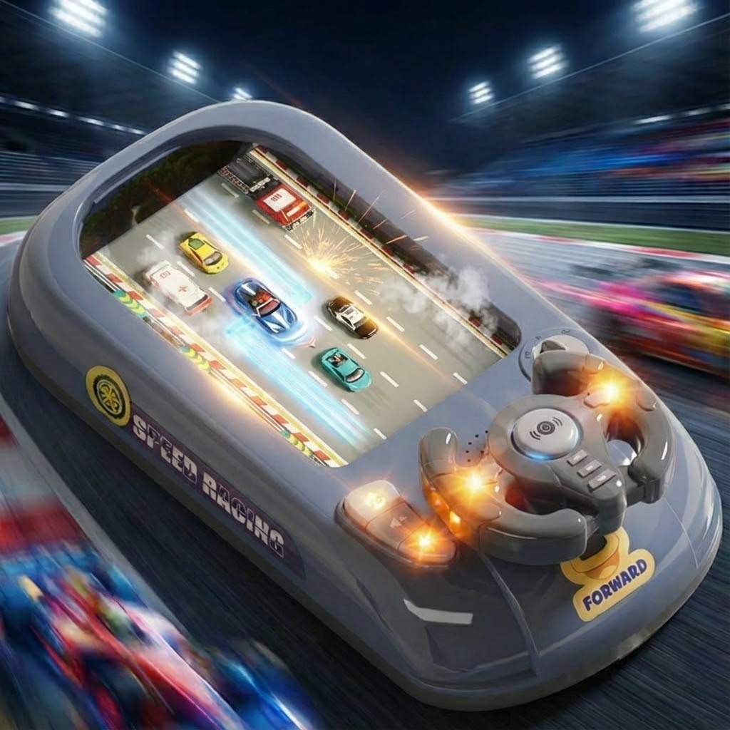 Kids Racing Game Toy Interactive Steering Wheel Driving Challenge