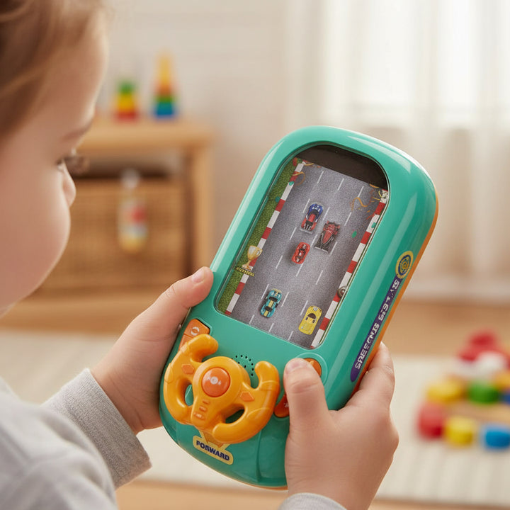 Kids Racing Game Toy Interactive Steering Wheel Driving Challenge