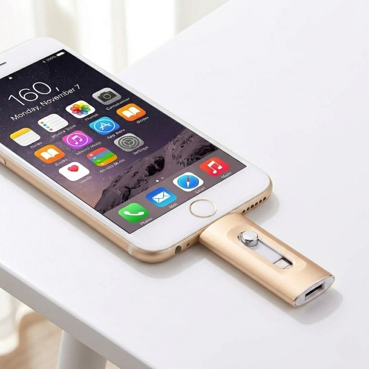 Usb Flash Drive Iphone Lightning Memory Stick External Storage Photo Video - Image 1