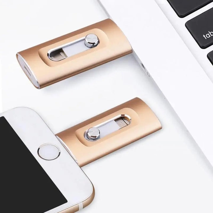 Usb Flash Drive Iphone Lightning Memory Stick External Storage Photo Video - Image 2