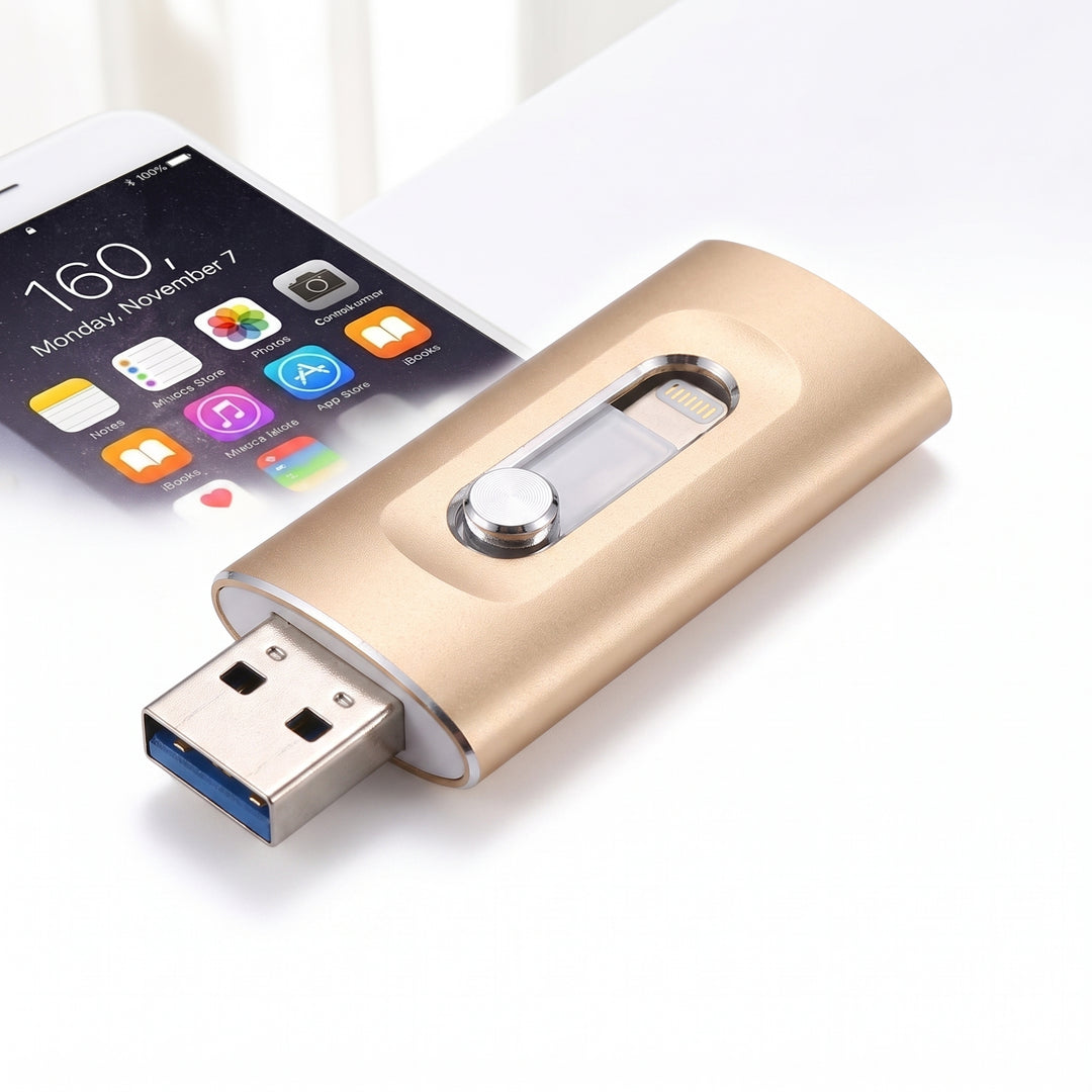 Usb Flash Drive Iphone Lightning Memory Stick External Storage Photo Video - Image 6