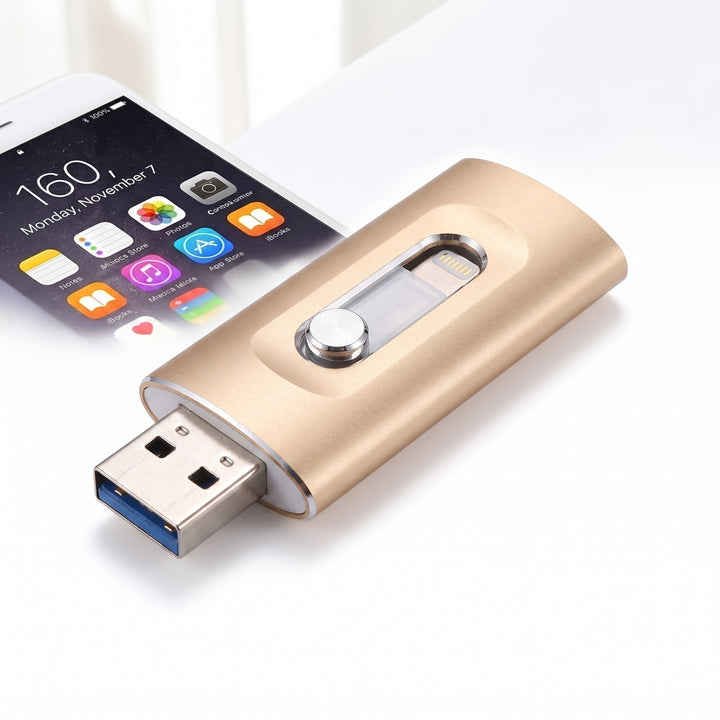 Usb Flash Drive Iphone Lightning Memory Stick External Storage Photo Video - Image 6