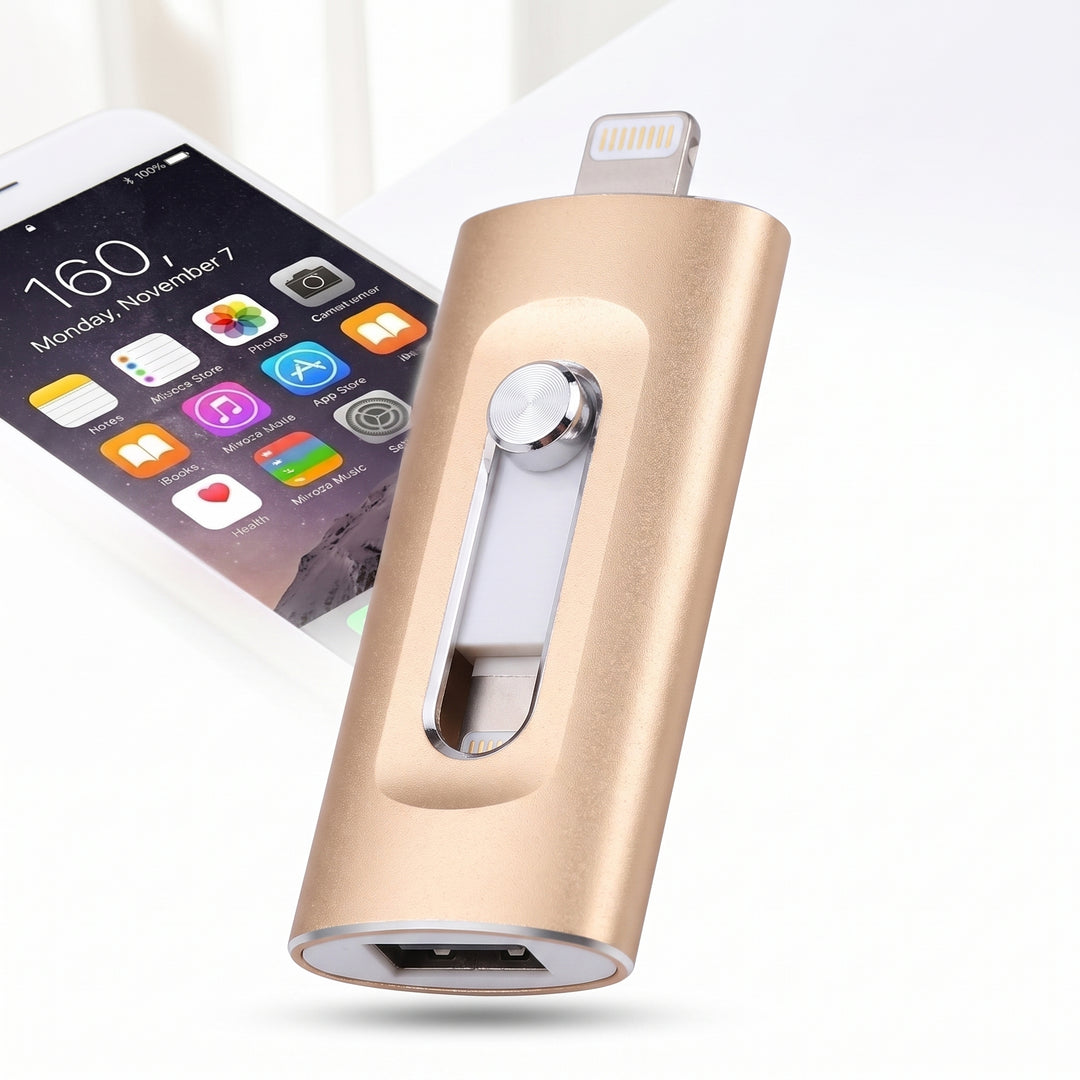 Usb Flash Drive Iphone Lightning Memory Stick External Storage Photo Video - Image 5