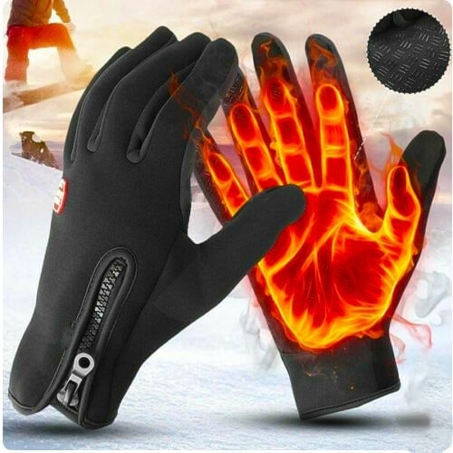 USB Heated Winter Gloves For Thermal Ladies Snow Ski Cycling With Zipper Touchscreen Fingertips And Textured Grip - Image 1