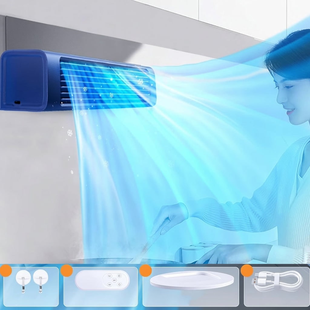 Wall Mounted Portable Air Conditioner Cooling Fan Compact Design - Image 3