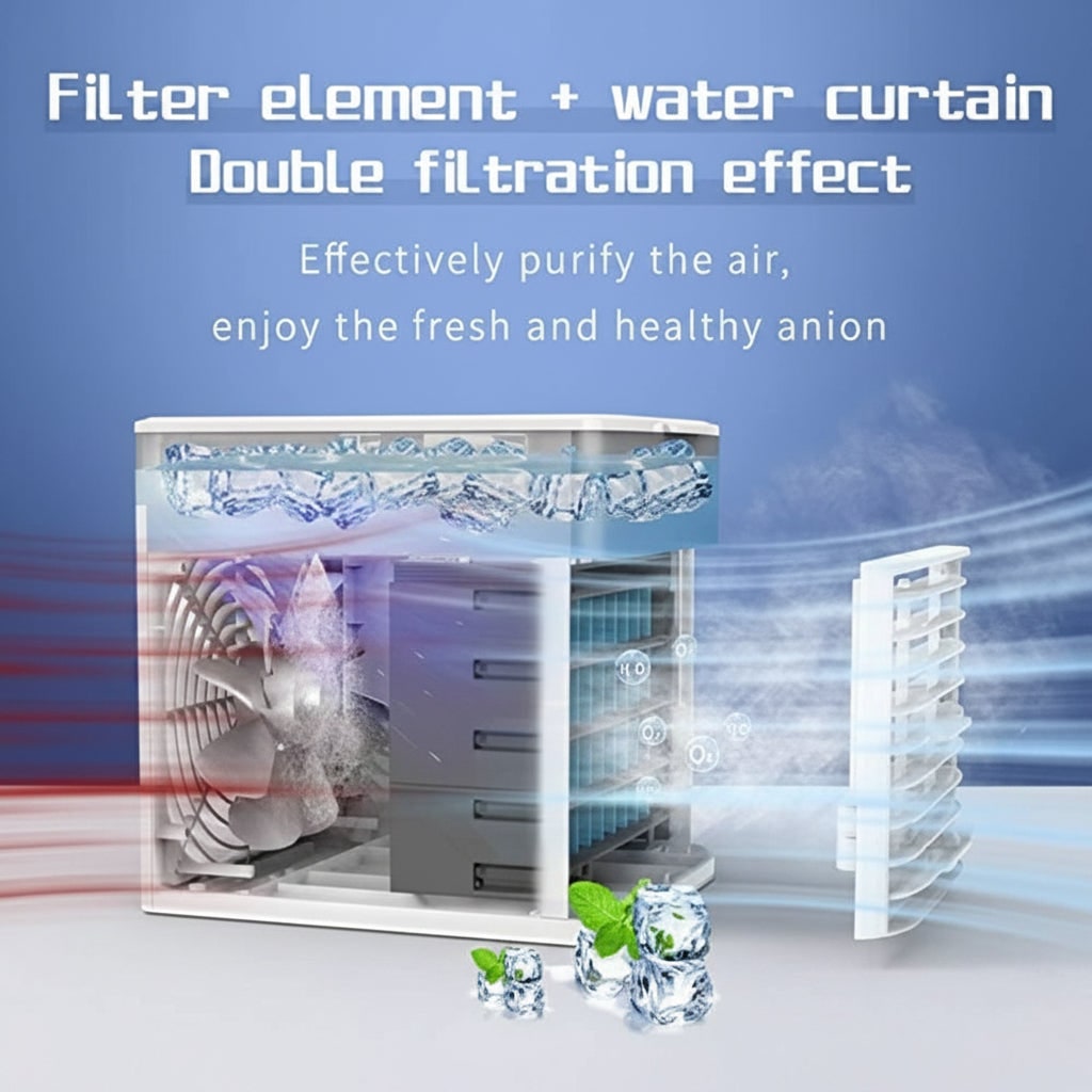 Water Tank Portable Air Conditioner Energy Efficient Compact - Image 2