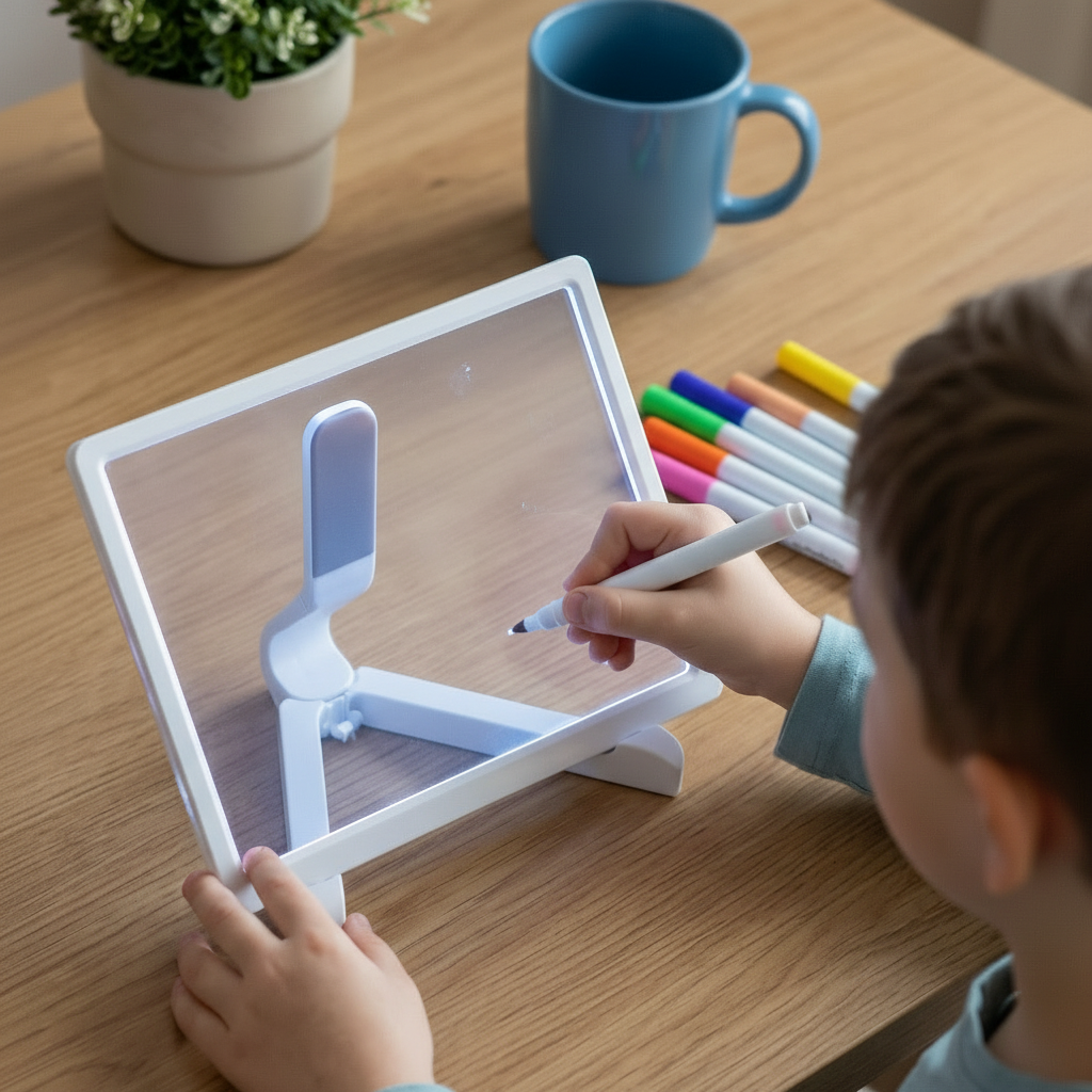Lavagna Luminosa per Bambini Superficie di Apprendimento Artistico a LED