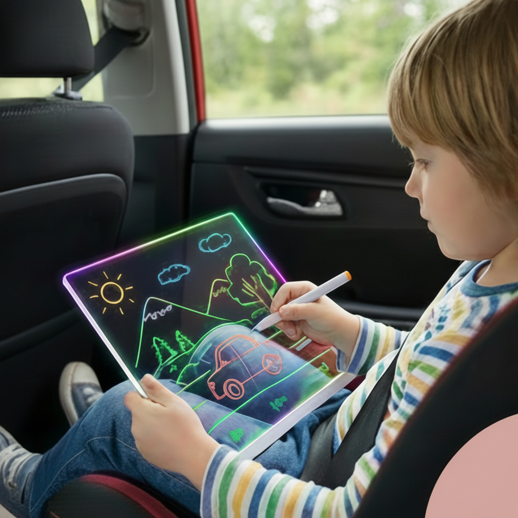 Lavagna Luminosa per Bambini Superficie di Apprendimento Artistico a LED
