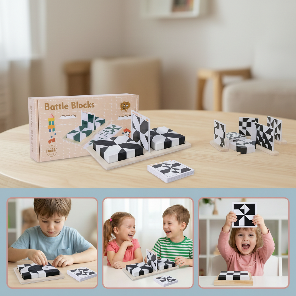 Pocket Sized Two Color Puzzle Game Portable Brain Training Toy