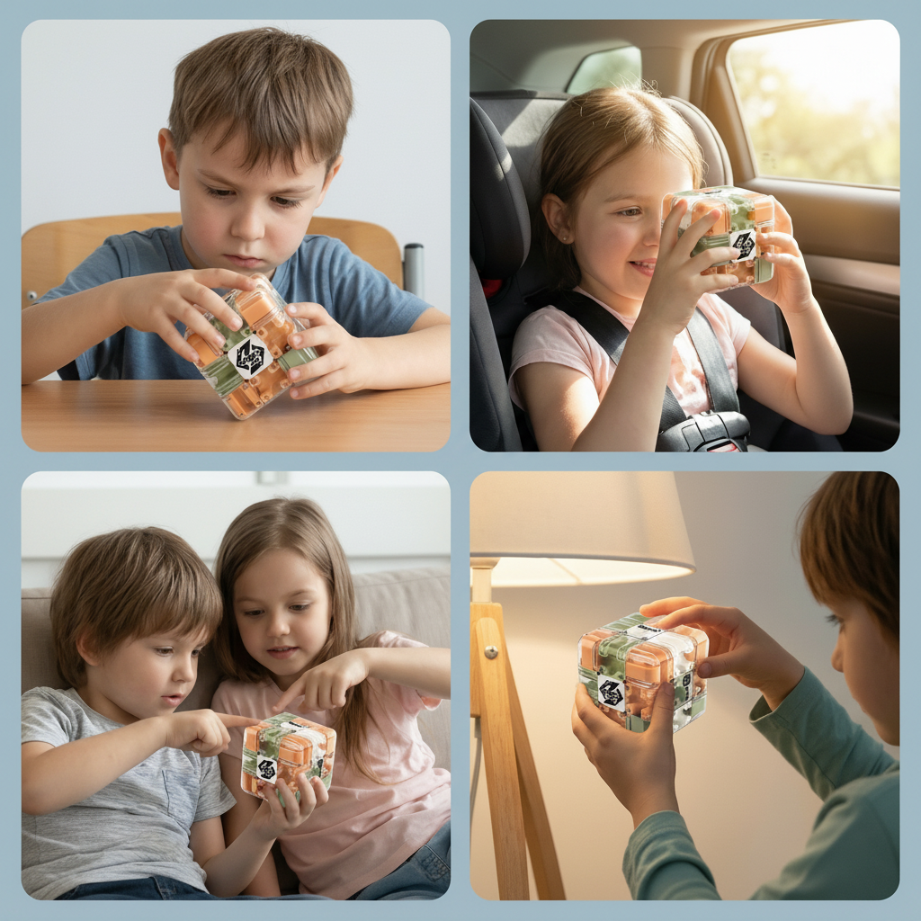 3D Labyrinth Puzzle Cube Brain Teaser Spatial Reasoning Focus