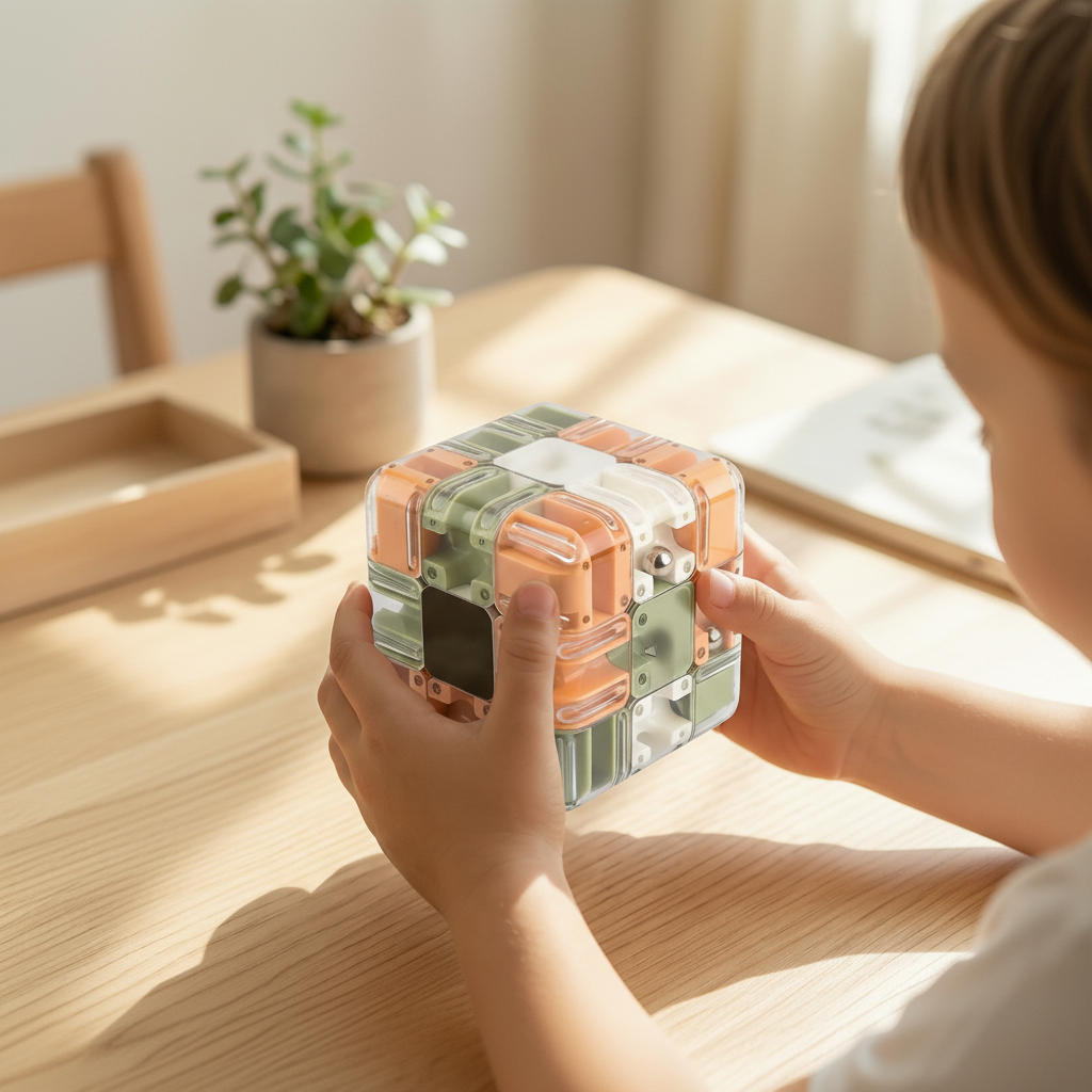 3D Labyrinth Puzzle Cube Brain Teaser Spatial Reasoning Focus