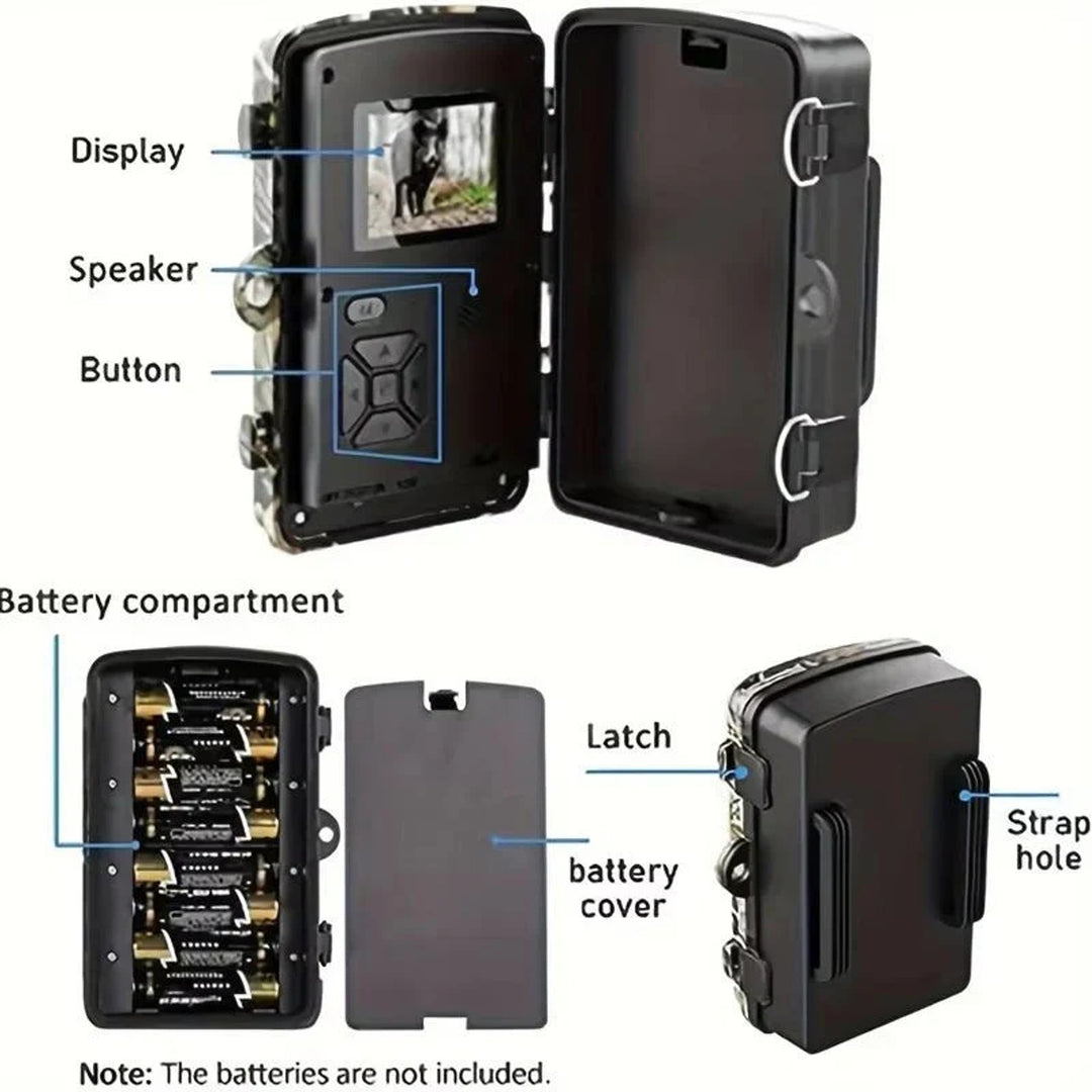 Wildlife Camera Trail Outdoor Water Resistant Plastic Camouflage Game Hunting Monitoring - Image 5