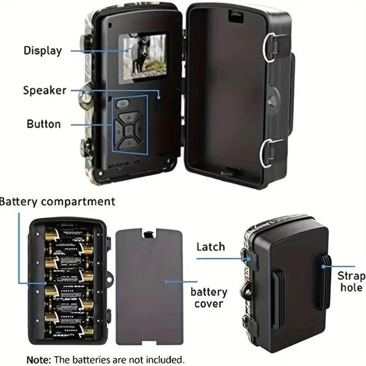 Wildlife Camera Trail Outdoor Water Resistant Plastic Camouflage Game Hunting Monitoring - Image 5