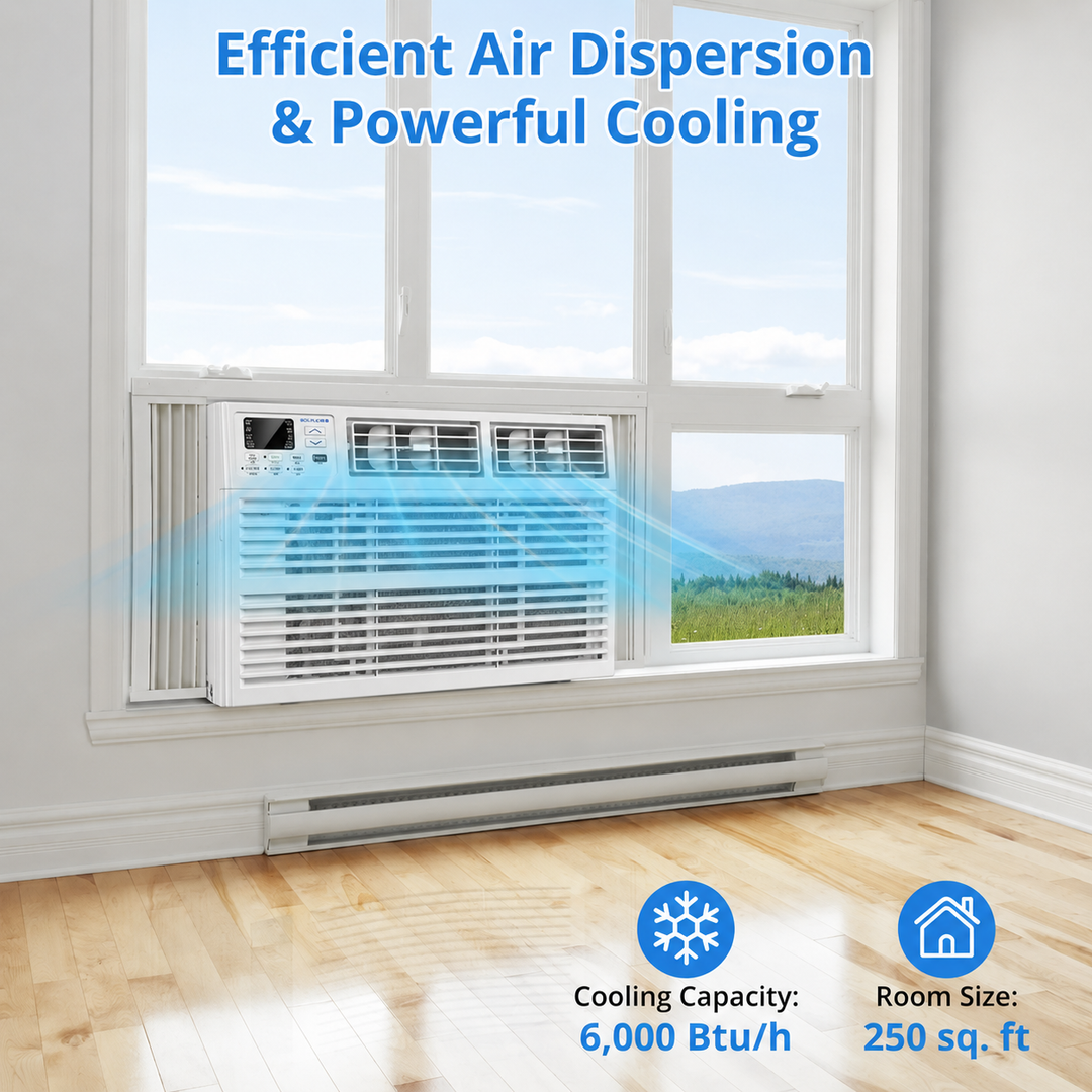 Condizionatore d'Aria Finestra Unità AC Compatto ed Efficiente Energeticamente