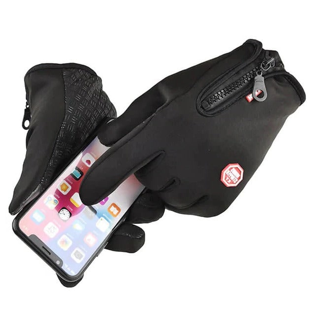 Winter Gloves Thermal Cycling Touch Screen Grip With Zipper And Textured Palm - Image 8