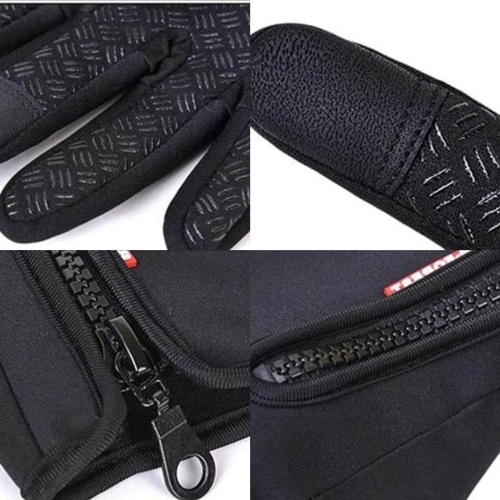 Winter Gloves Thermal Cycling Touch Screen Grip With Zipper And Textured Palm - Image 9