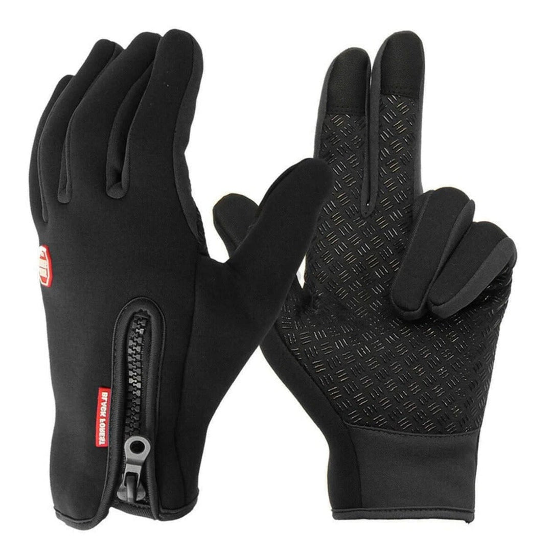 Winter Gloves Thermal Cycling Touch Screen Grip With Zipper And Textured Palm - Image 12