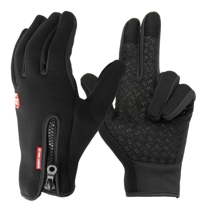 Winter Gloves Thermal Cycling Touch Screen Grip With Zipper And Textured Palm - Image 12