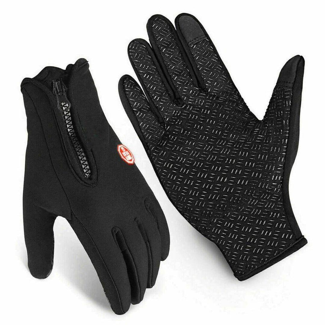 Winter Gloves Thermal Cycling Touch Screen Grip With Zipper And Textured Palm - Image 13
