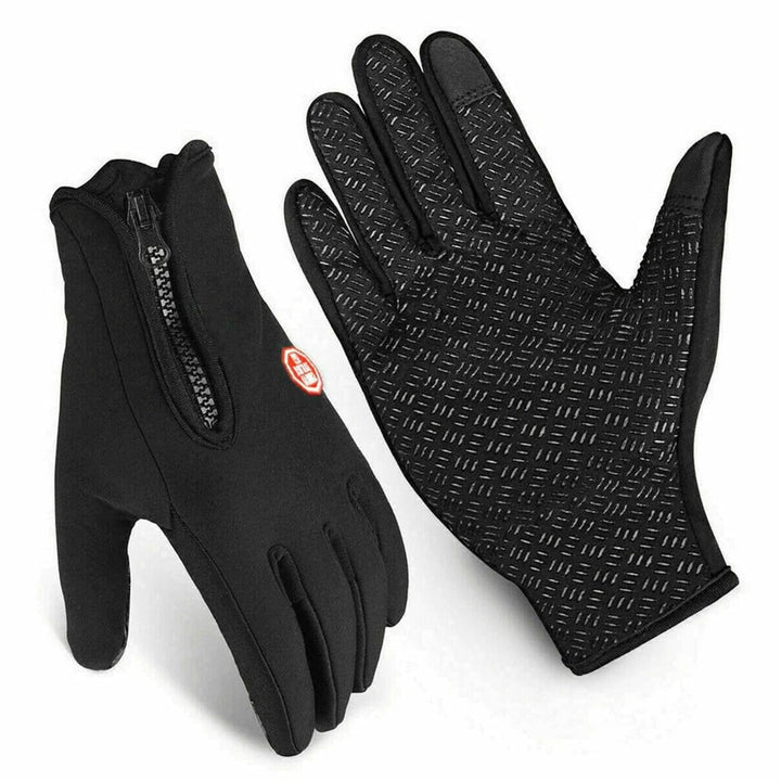 Winter Gloves Thermal Cycling Touch Screen Grip With Zipper And Textured Palm - Image 13