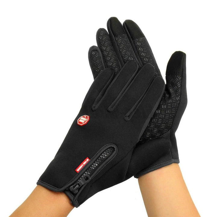 Winter Gloves Thermal Cycling Touch Screen Grip With Zipper And Textured Palm - Image 10