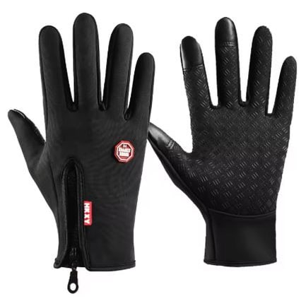 Winter Gloves Waterproof Insulated Thermal Warm Cold Weather Touchscreen With Zipper Pocket - Image 2