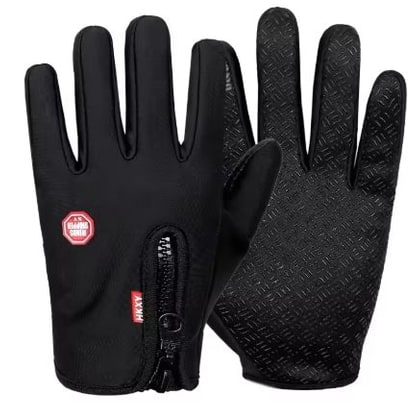 Winter Gloves Waterproof Insulated Thermal Warm Cold Weather Touchscreen With Zipper Pocket - Image 3