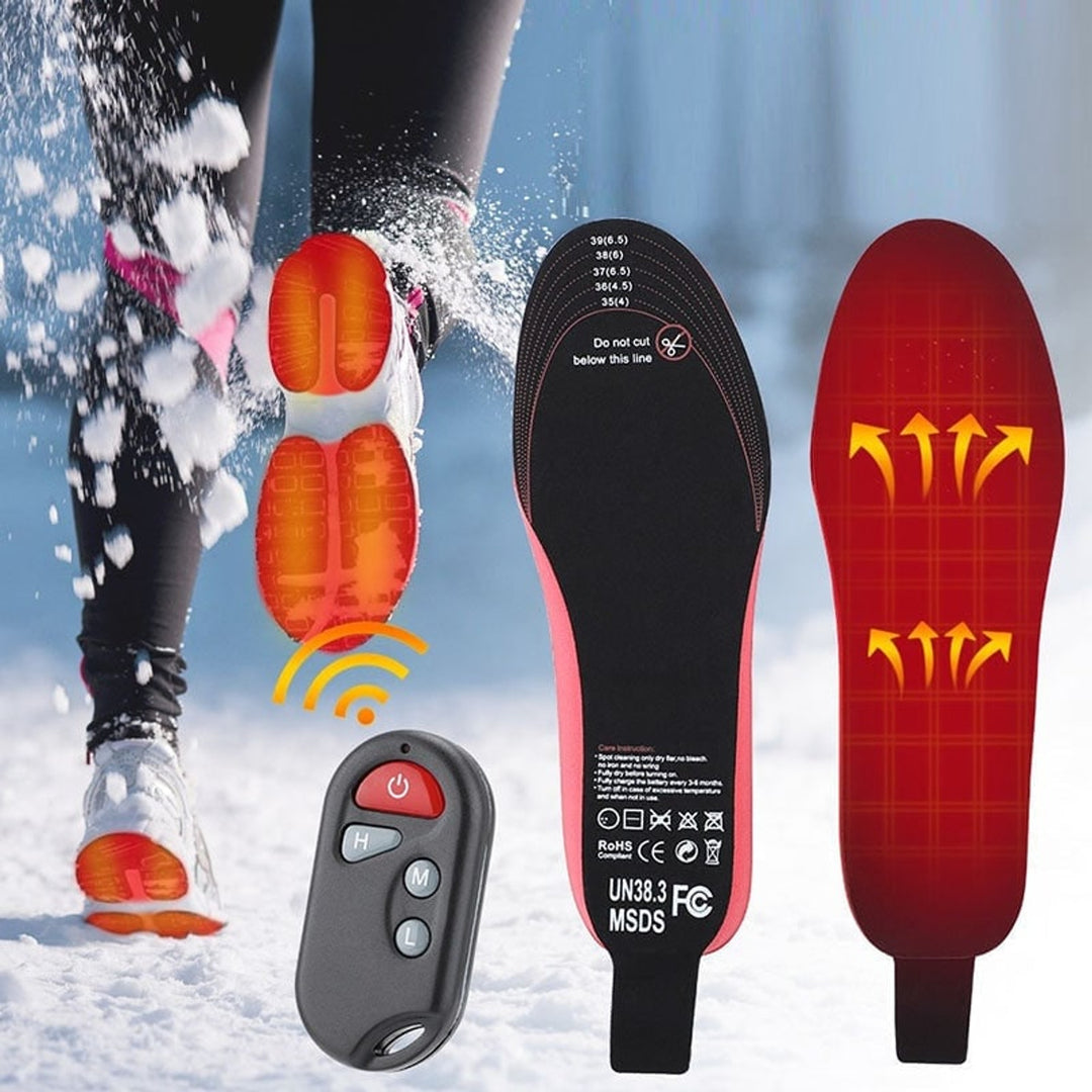 Wireless Heated Shoe Insoles With Remote Control And Arch Support For USB Rechargeable Warmth - Image 2