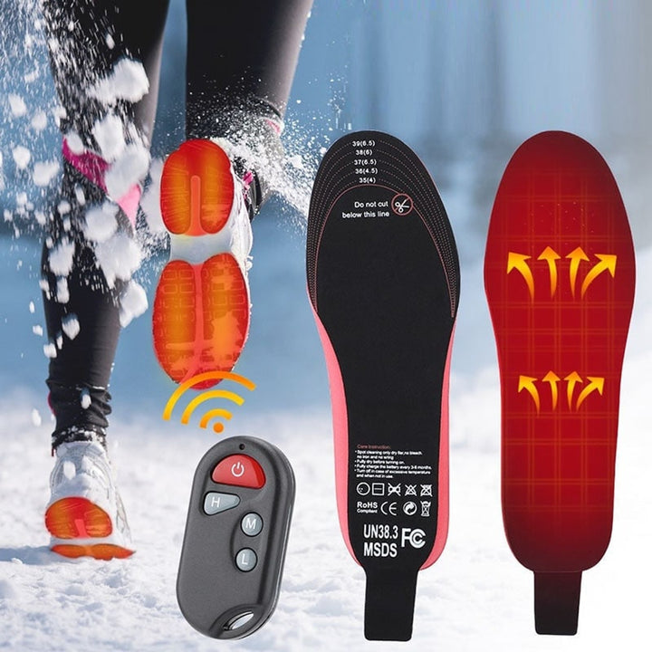 Wireless Heated Shoe Insoles With Remote Control And Arch Support For USB Rechargeable Warmth - Image 2