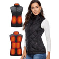 Women Heated Vest USB Rechargeable Slim Fit Quilted Gilet With Stand Collar And Windproof Fabric - Image 1