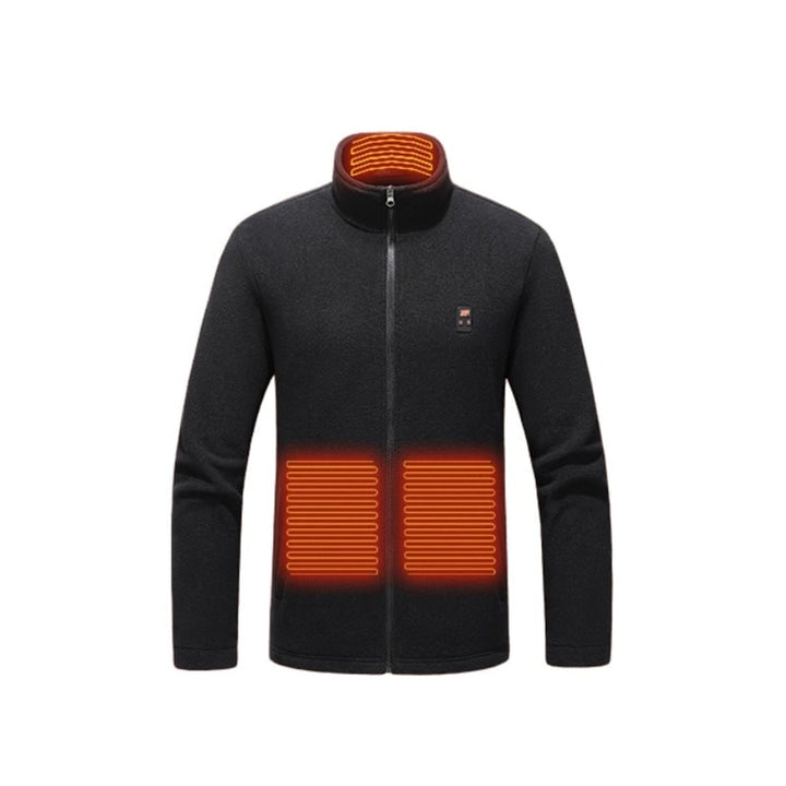 Women's Heated Fleece Jacket With USB Zip Front And Stand Collar Delivering Full Upper-body Warmth On Demand - Image 3