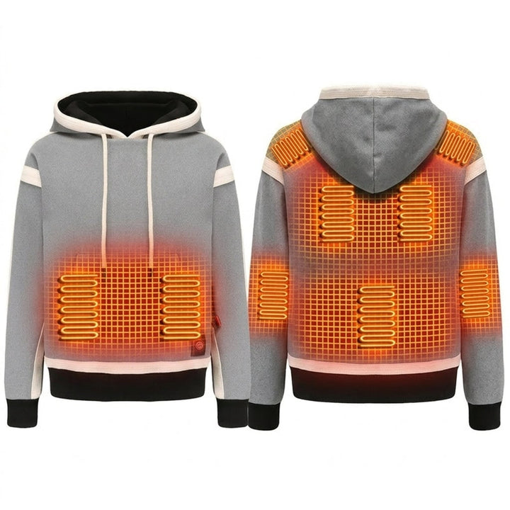 Women's Heated Hoodie USB Powered Pullover Sweatshirt With Built-In Warmth And Integrated Power - Image 4