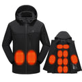 Women's Heated Softshell Jacket Electric Full Zip With Hood USB Power Adjustable Drawcord - Image 1