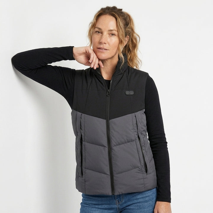 Women's Heated Vest With USB Rechargeable Battery Powered Puffer Stand Collar And Heat-Reflective Lining - Image 6