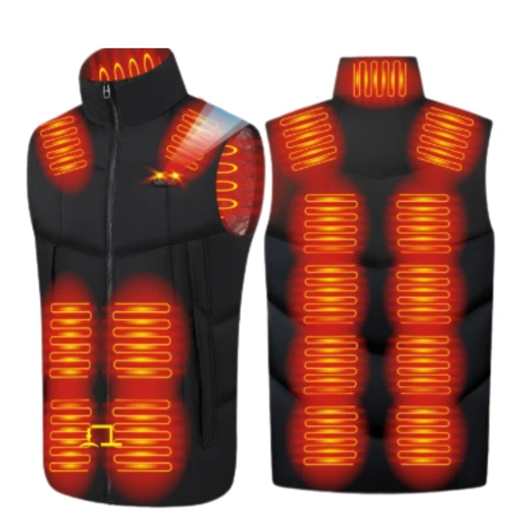 Women's Heated Vest With USB Rechargeable Battery Powered Puffer Stand Collar And Heat-Reflective Lining - Image 3