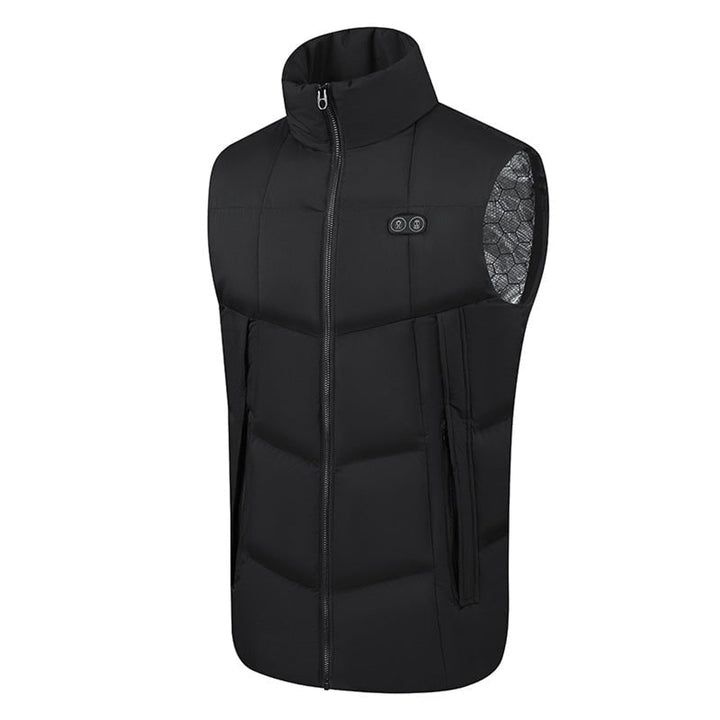 Women's Heated Vest With USB Rechargeable Battery Powered Puffer Stand Collar And Heat-Reflective Lining - Image 4