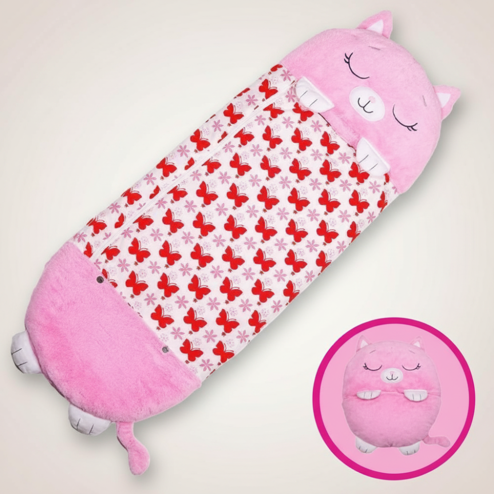 Women's Kids Sleeping Bag Foldable Animal Hooded Lightweight - Image 11