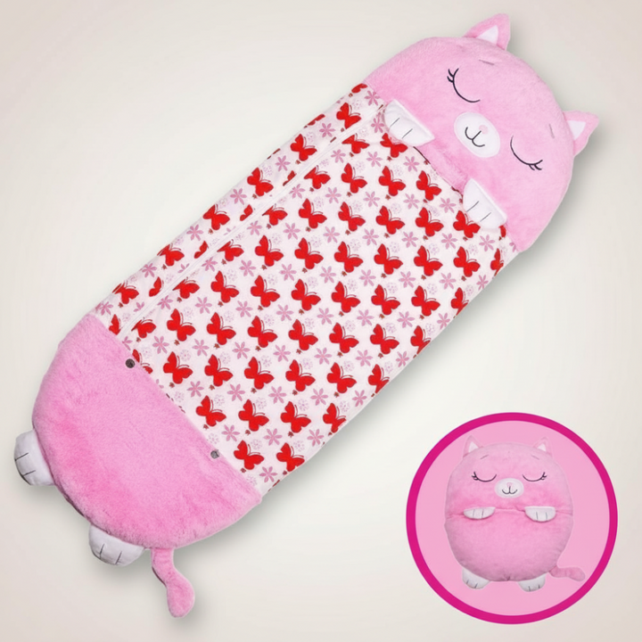 Women's Kids Sleeping Bag Foldable Animal Hooded Lightweight - Image 11