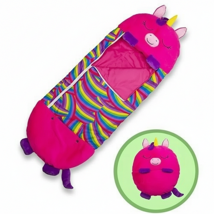 Women's Kids Sleeping Bag Foldable Animal Hooded Lightweight - Image 3