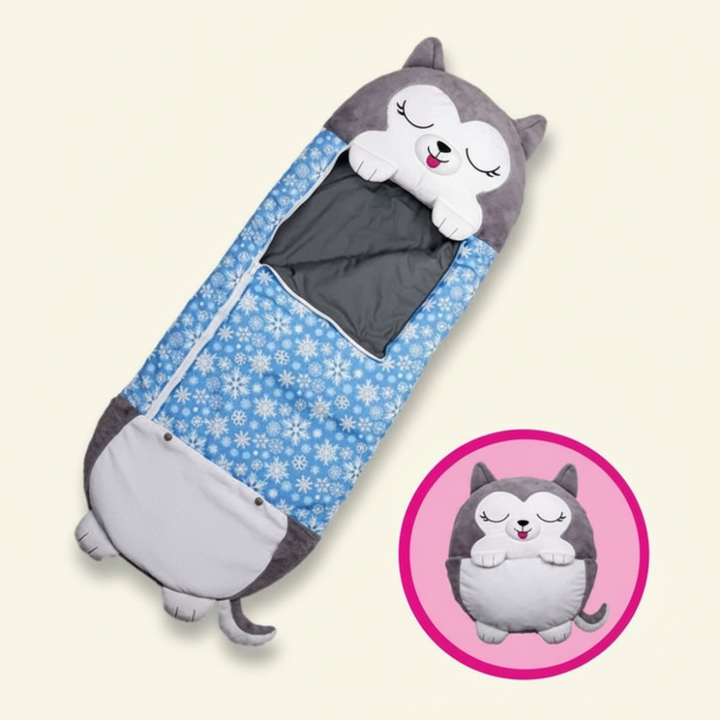 Women's Kids Sleeping Bag Foldable Animal Hooded Lightweight - Image 7
