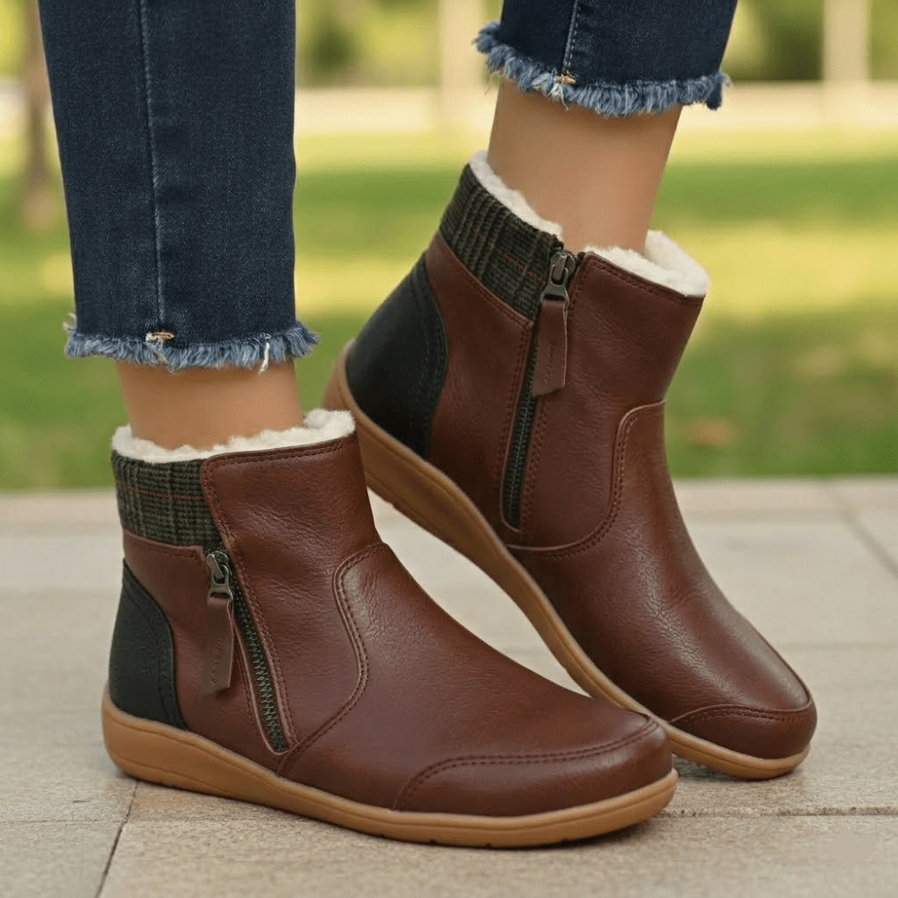 Women's Waterproof Boots Supportive Walking Mid-Calf Stretch - Image 11