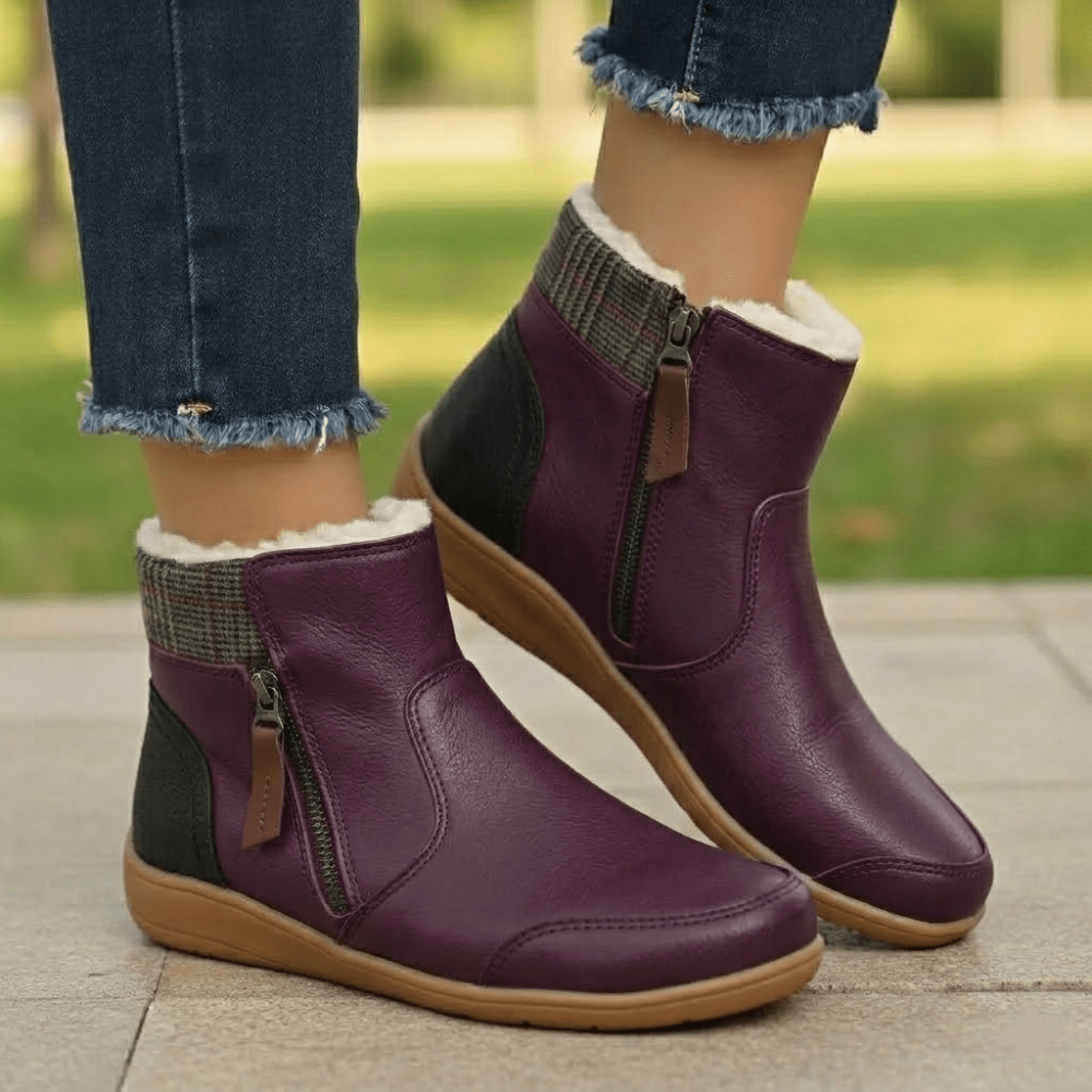 Women's Waterproof Boots Supportive Walking Mid-Calf Stretch - Image 12