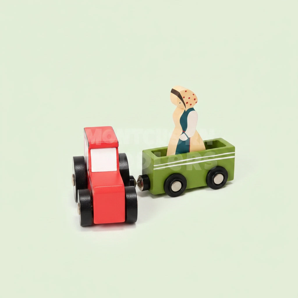 Wooden Travel Farm Playset Toddlers Animals and Wooden Animal Figures - Image 3