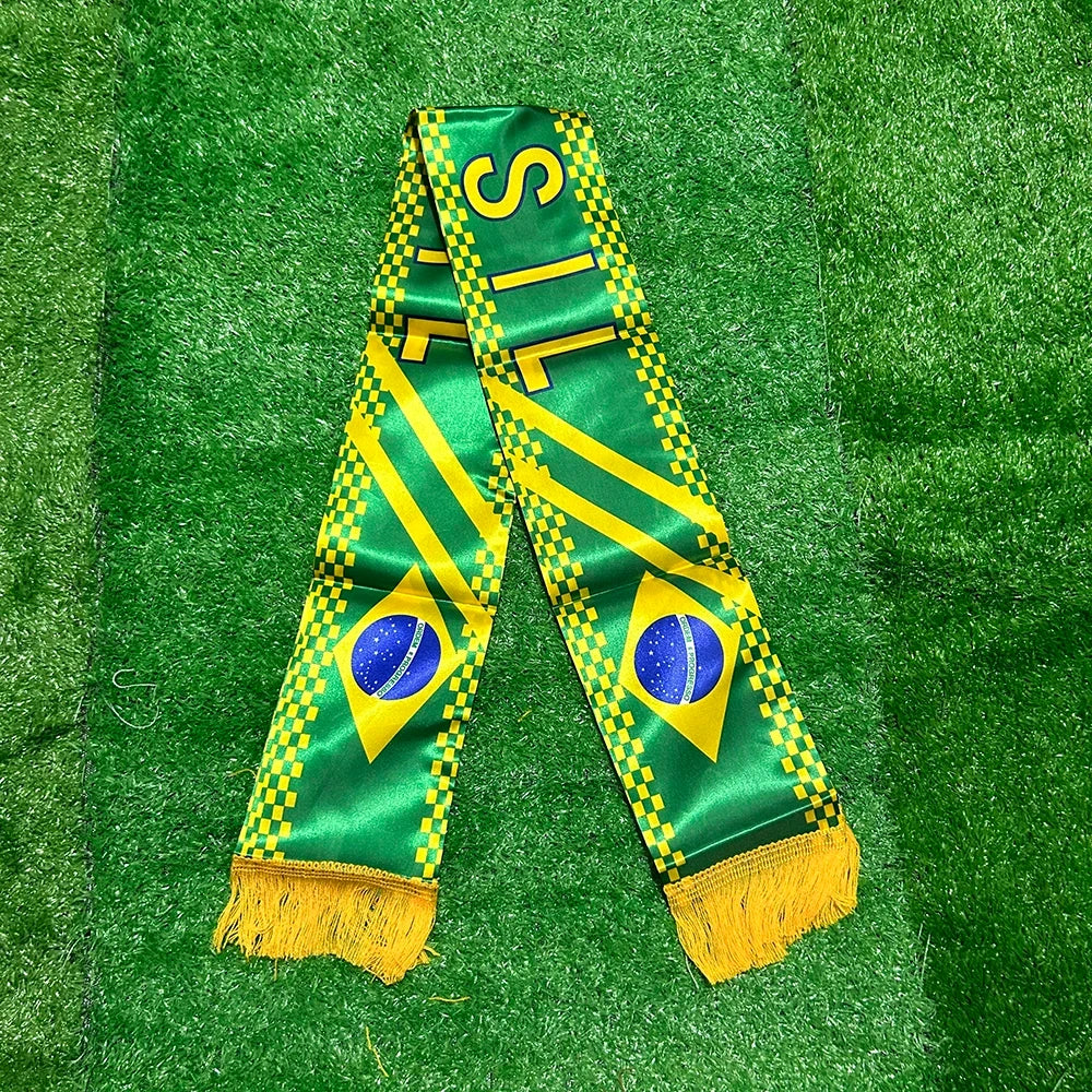 World Cup Brazil Flag Women's Football Scarf Fan Gear Brazil Scarf - Image 2